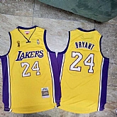 Lakers 24 Kobe Bryant Yellow 2009 NBA Champions Patch Adidas Hardwood Classics Jersey,baseball caps,new era cap wholesale,wholesale hats